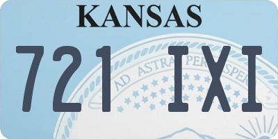 KS license plate 721IXI