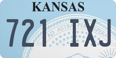 KS license plate 721IXJ