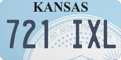 KS license plate 721IXL