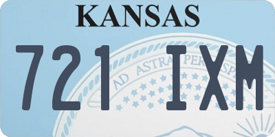 KS license plate 721IXM