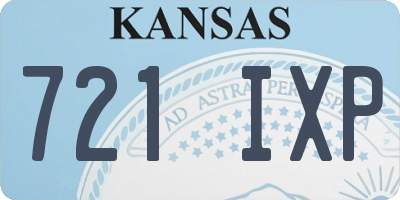KS license plate 721IXP