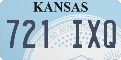 KS license plate 721IXQ