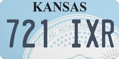 KS license plate 721IXR