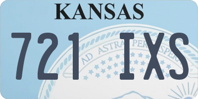 KS license plate 721IXS