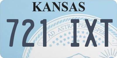 KS license plate 721IXT