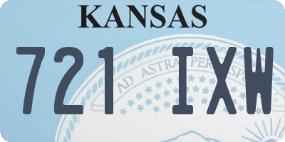 KS license plate 721IXW