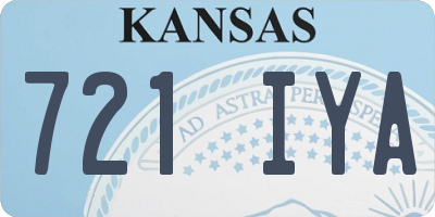 KS license plate 721IYA