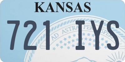 KS license plate 721IYS