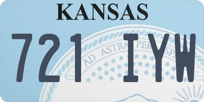 KS license plate 721IYW