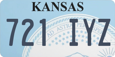KS license plate 721IYZ