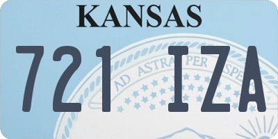 KS license plate 721IZA