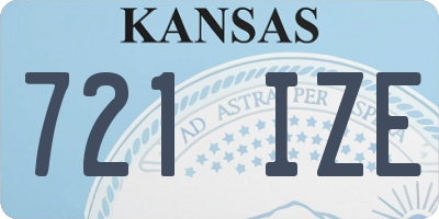 KS license plate 721IZE