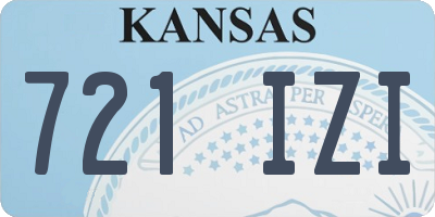 KS license plate 721IZI