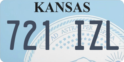 KS license plate 721IZL