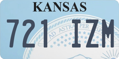 KS license plate 721IZM