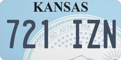 KS license plate 721IZN