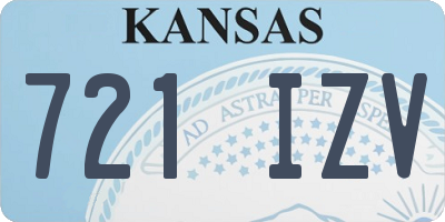 KS license plate 721IZV