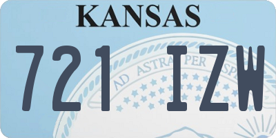 KS license plate 721IZW