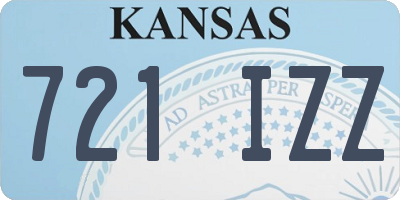 KS license plate 721IZZ