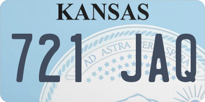 KS license plate 721JAQ