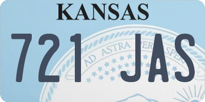 KS license plate 721JAS
