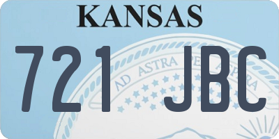 KS license plate 721JBC