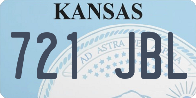 KS license plate 721JBL