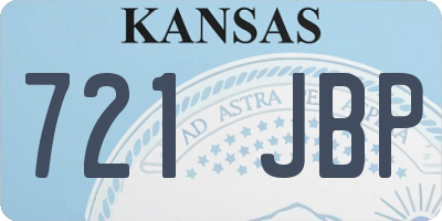 KS license plate 721JBP