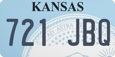 KS license plate 721JBQ