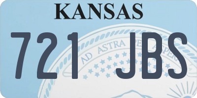 KS license plate 721JBS