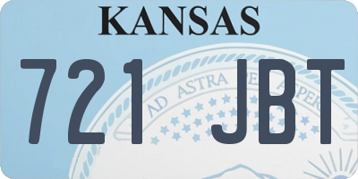 KS license plate 721JBT