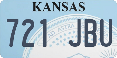 KS license plate 721JBU