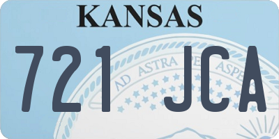 KS license plate 721JCA