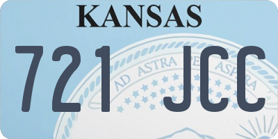 KS license plate 721JCC