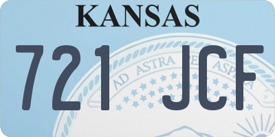 KS license plate 721JCF