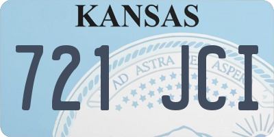KS license plate 721JCI