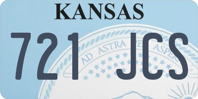 KS license plate 721JCS