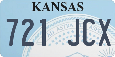 KS license plate 721JCX