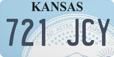 KS license plate 721JCY