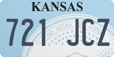 KS license plate 721JCZ