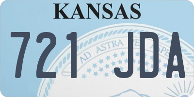 KS license plate 721JDA