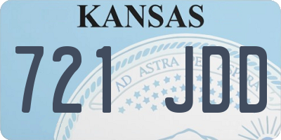 KS license plate 721JDD