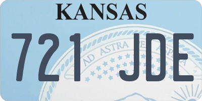 KS license plate 721JDE