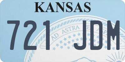 KS license plate 721JDM