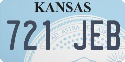 KS license plate 721JEB