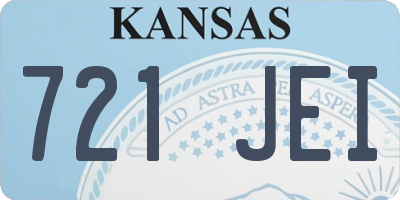 KS license plate 721JEI