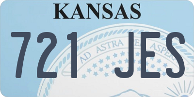 KS license plate 721JES