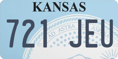 KS license plate 721JEU