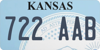 KS license plate 722AAB