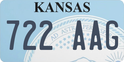 KS license plate 722AAG